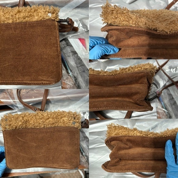 Steve Madden Bkate Brown Camel Faux Fur Crossbody Bag - "Beatrice" - Picture 8 of 16